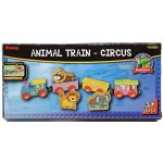 Trenulet din lemn Circus cu animale de Circ leu urs si elefant Maxim-50828 Rail Road